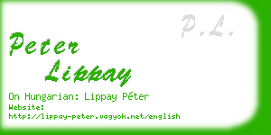 peter lippay business card