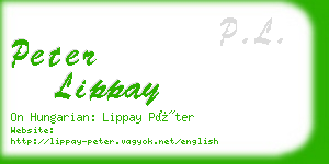 peter lippay business card